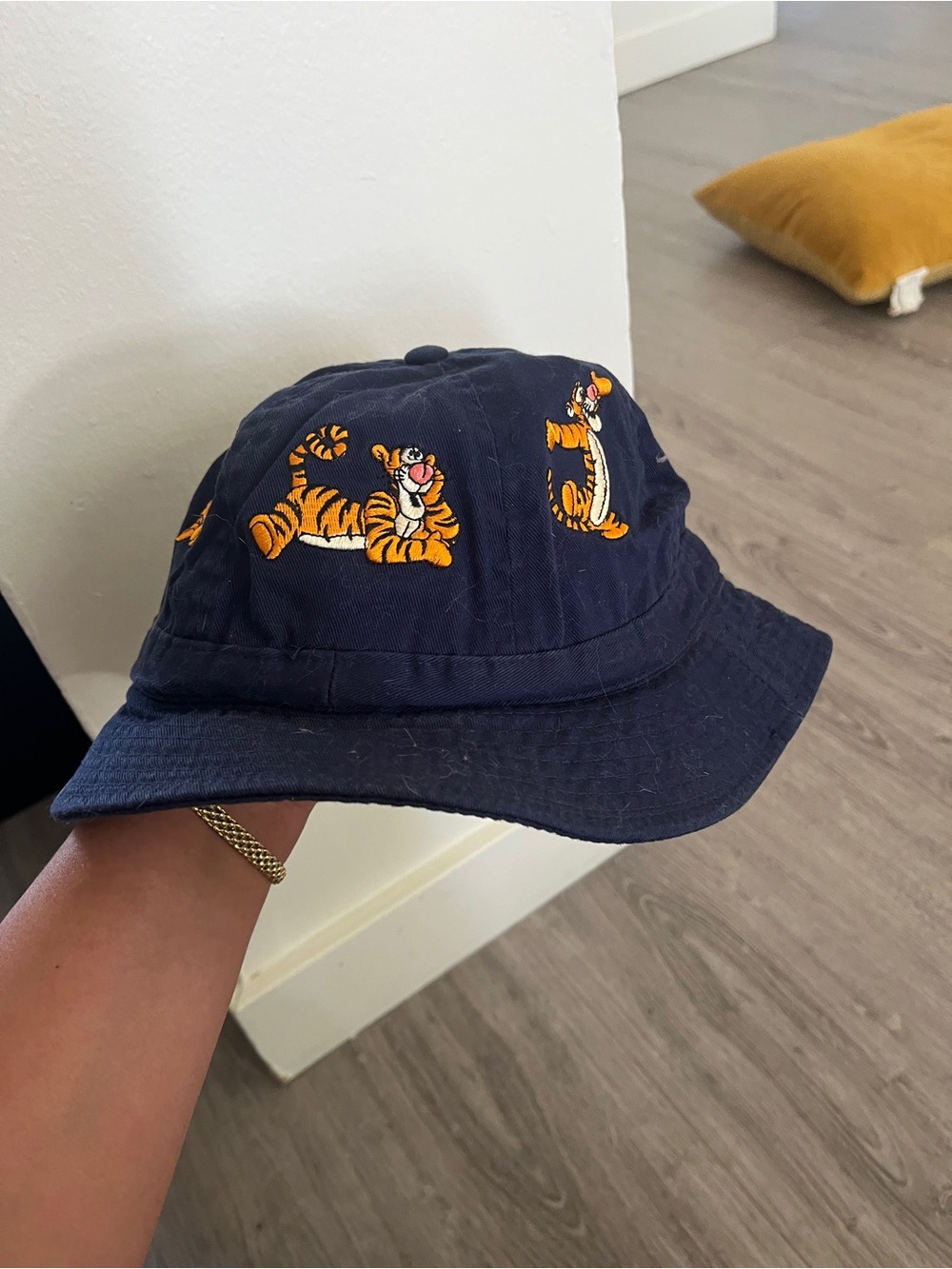 J. Crew Navy Bucket Hat with Tigger Embroidery